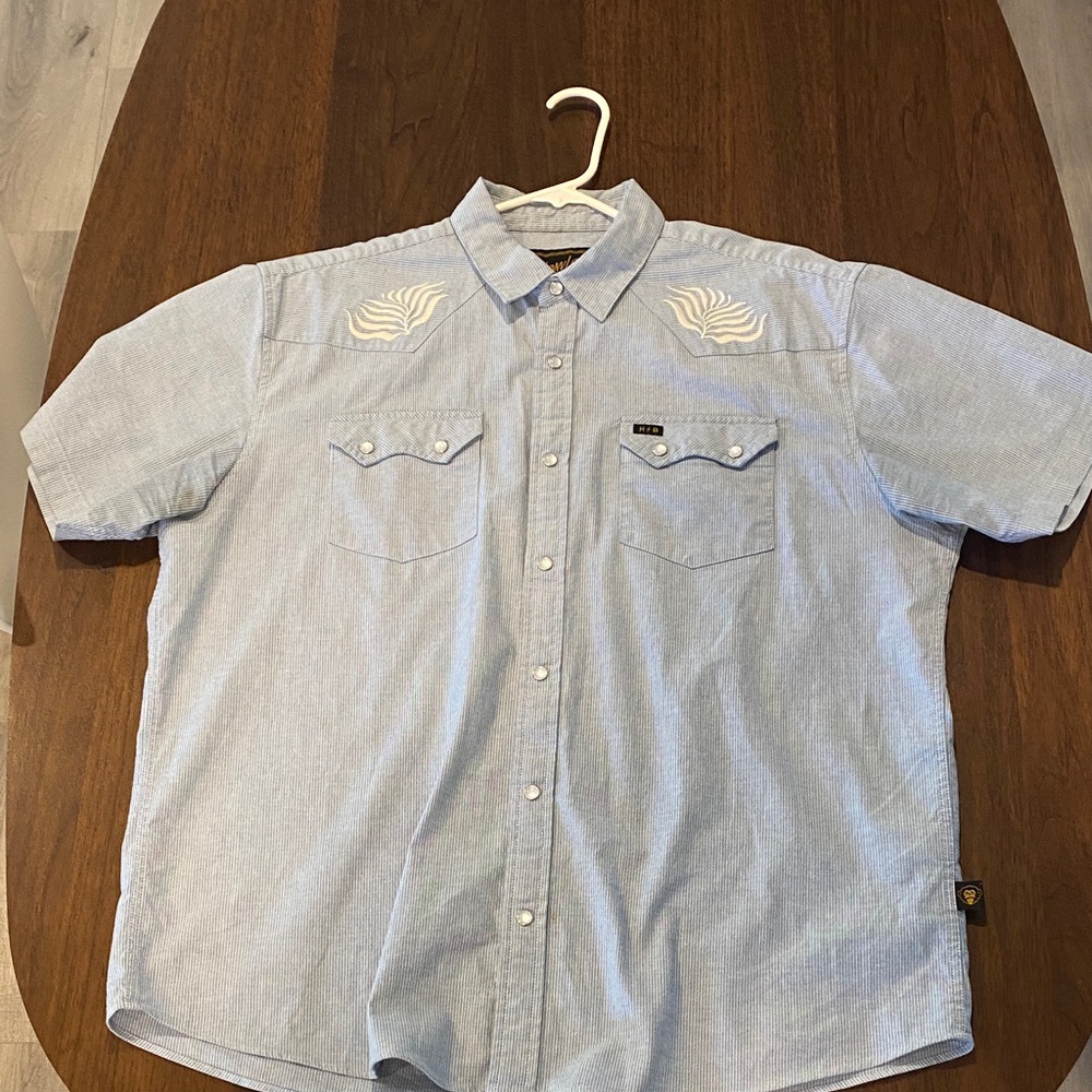 Howler Brothers Light Blue Casual Button Down Shirt